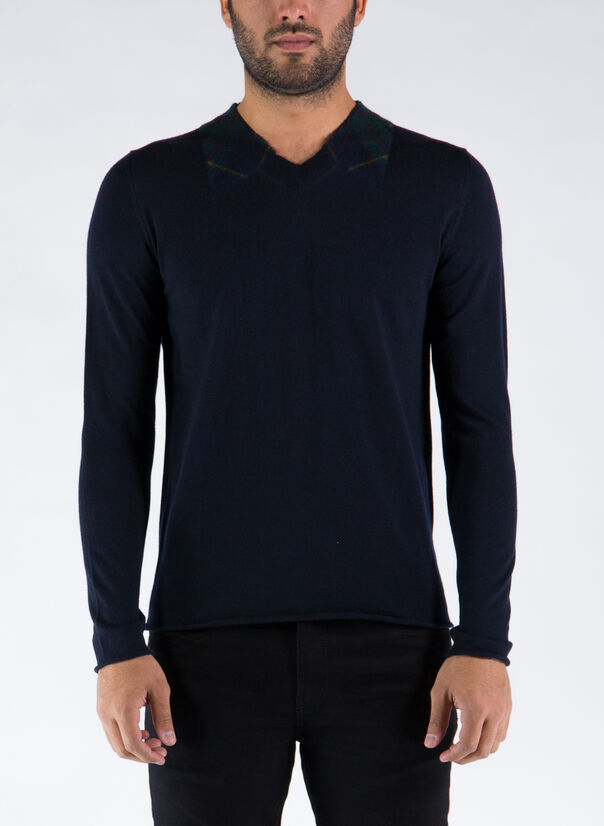 MAGLIONE CON SCOLLO A V, B, large