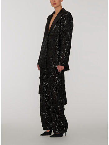 PANTALONE CARGO  SEQUINS, 1000 BLACK, small