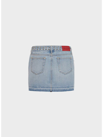 GONNA IN DENIM CON BORCHIE, 1761 LIGHT BLUE, small