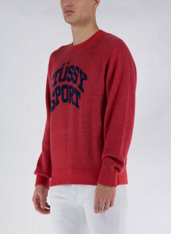 MAGLIONE STUSSY SPORT, RED, small