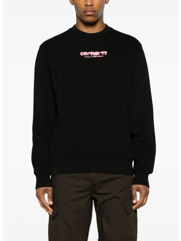 FELPA INK BLEED, 0IX06 BLACK/PINK STONE WASHED, large