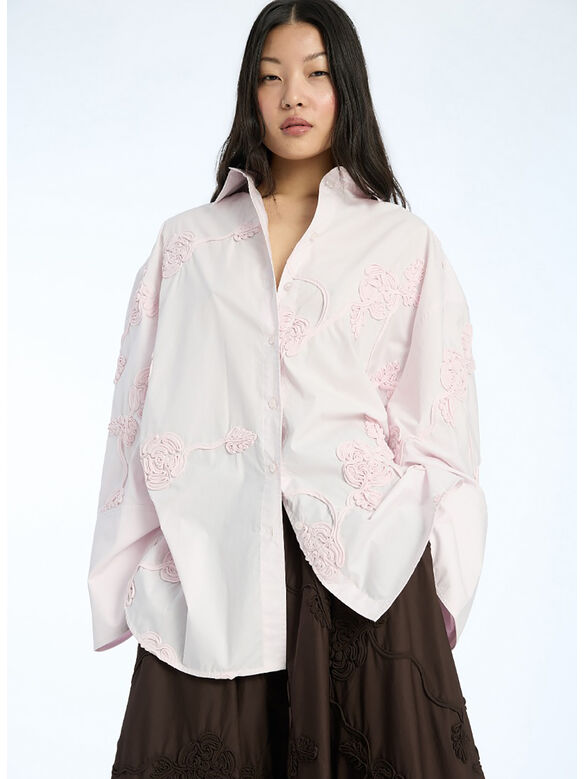 CAMICIA FLOWER OVERSIZED, 1809 Orchid Ice, medium