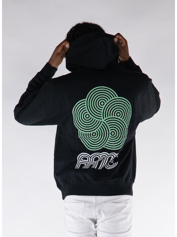 FELPA HOODIE CIRCLE FLOWER BACK PRINT, BLACK, small