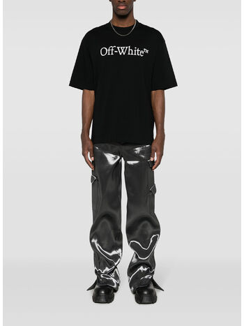 T-SHIRT SKATE CON LOGO, 1001 BLACK WHITE, small