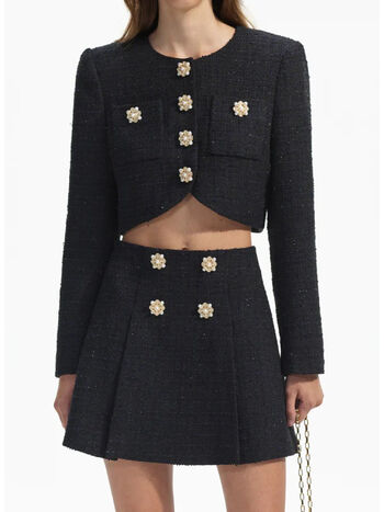 GIACCA  BOUCLE, BLACK, small