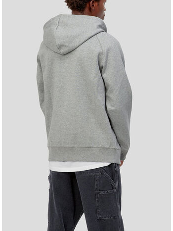 FELPA FULL ZIP CHASE, 00MXX GREY HEATHER/GOLD, small