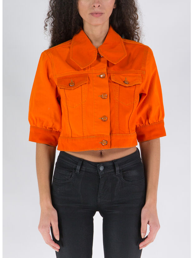 GIACCA IN DENIM, 493 ORANGEADE, large