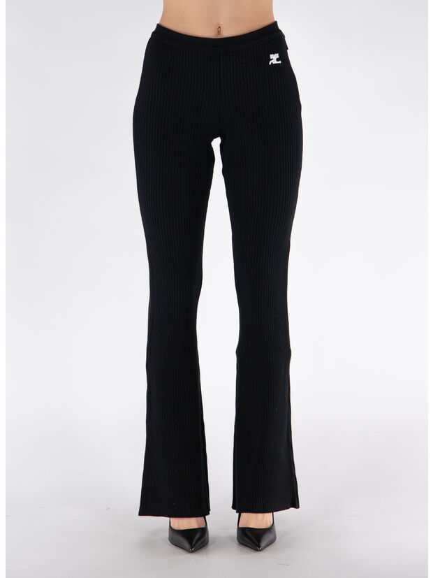 PANTALONE REEDITION RIB KNIT, 9999 BLACK, large