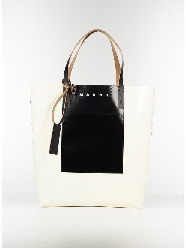 BORSA SHOPPING, ZO227 SILK WHITE/BLACK/BLACK, large