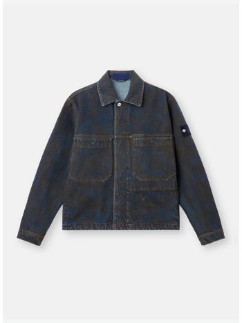 JACKET BIKER, VJ229 BLUE BLACK, small