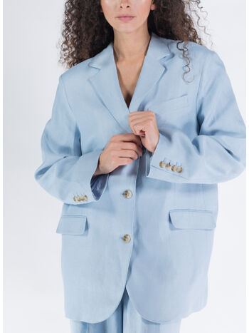 BLAZER LINO E VISCOSA, SKY BLU, small