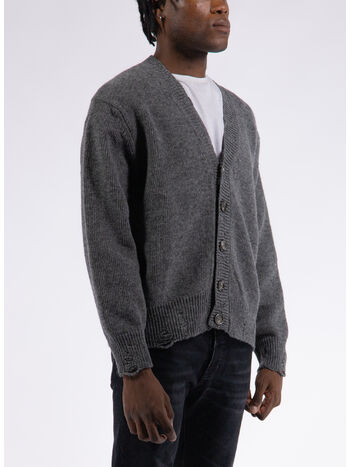 CARDIGAN CUT OUT, 055 WOOL VISCOSE CANVAS HEATHER GREY, small