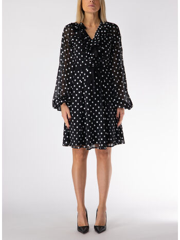 ABITO CORTO CON RUCHES, 1000 BLACK, small