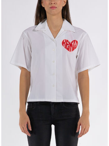 CAMICIA HAWAIANA 'KENZO HEART', 01 WHITE, small