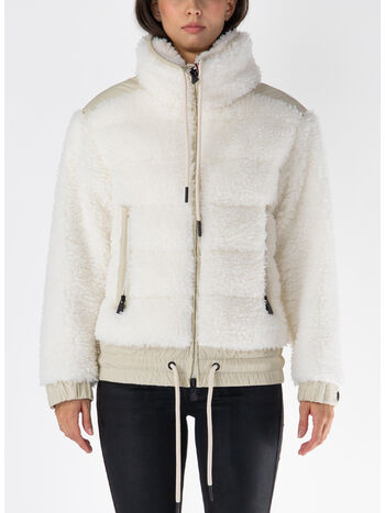 CARDIGAN IMBOTTITO EFFETTO TEDDY, 034, small