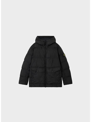 GIUBBOTTO SHORT PARKA CRINKLE REPS, V0029 BLACK, small