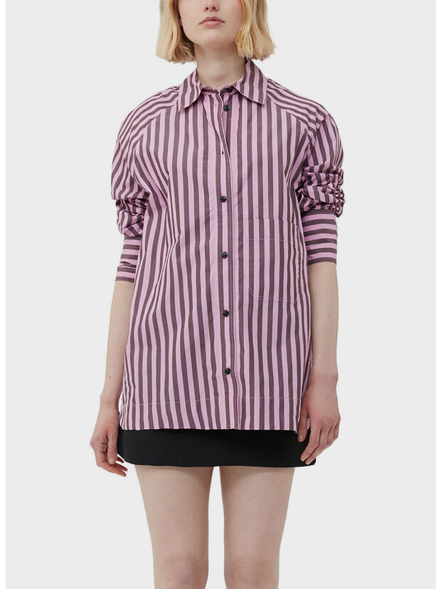 CAMICIA STRIPE COTTON OVERSIZE REGLAN, 534 BONBON, large