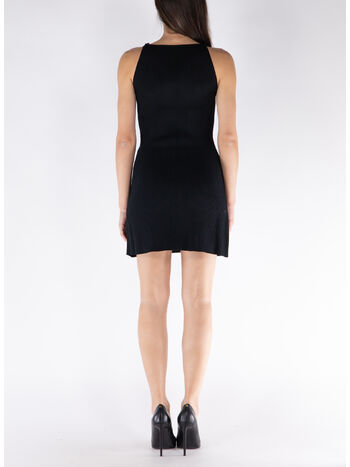 ABITO IN MAGLIA CON SCOLLO, 9999 BLACK, small