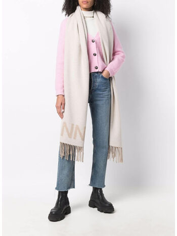 SCIARPA FRINGED WOOL, 135, small
