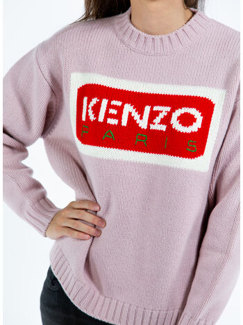 MAGLIONE PARIS LOGO, 34 FADED PINK, small