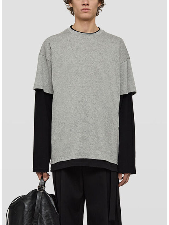 T-SHIRT LS, 046 INOX (046 + 001), medium