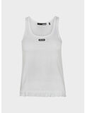 TANK TOP WITH RUFFLE HEM, 400 BRIGHT WHITE, thumb