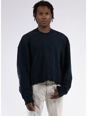 FELPA CREWNECK OVERSIZED, K02-800 HEAVY TERRY BLACK, small