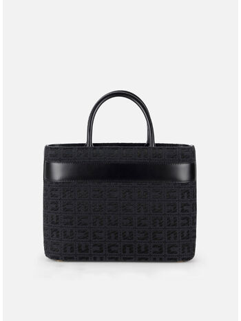 BORSA TOTE CON MORSETTO GRANDE, 110 NERO, small