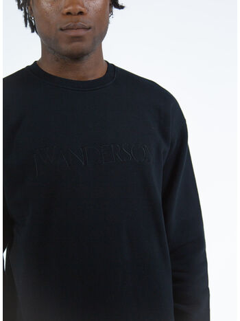 FELPA LOGO EMBROIDERY SWEATSHIRT, 999 BLACK, small