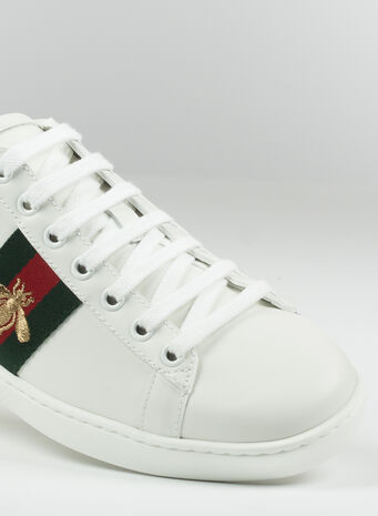 SNEAKER ACE IN PELLE, 9064BIAVRVRFLAME, small