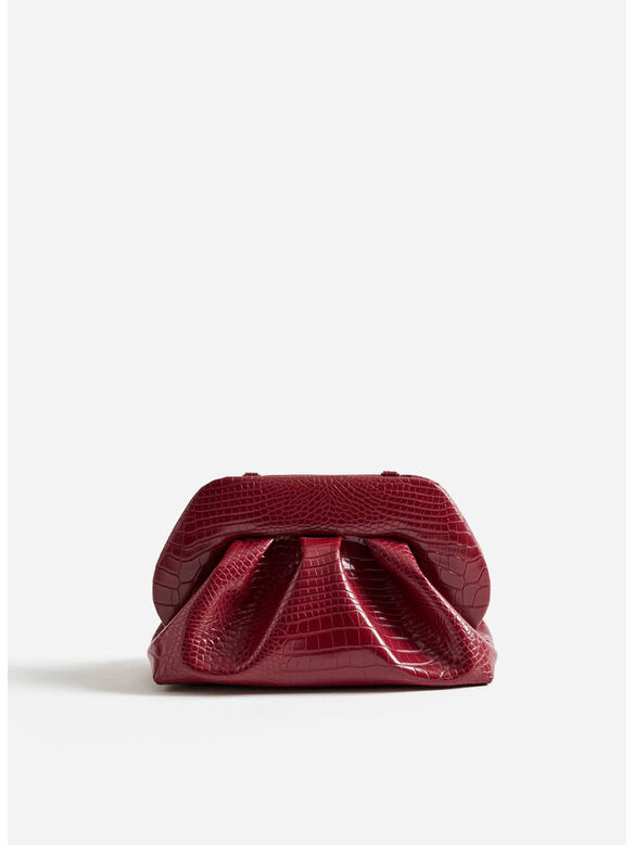 BORSA A MANO TIA CROCO, PRUNE, medium