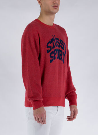 MAGLIONE STUSSY SPORT, RED, small