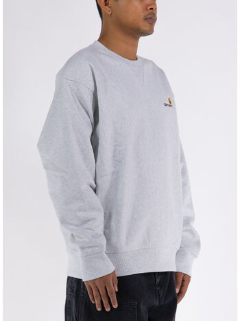 FELPA GIROCOLLO AMERICAN SCRIPT, 482XX ASH HEATHER, small