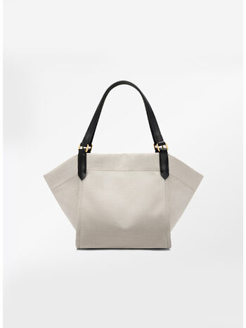 BORSA CANVAS MEDIUM SMOOTH LEATHER CALF, 3JN05 ROPE BLACK, small