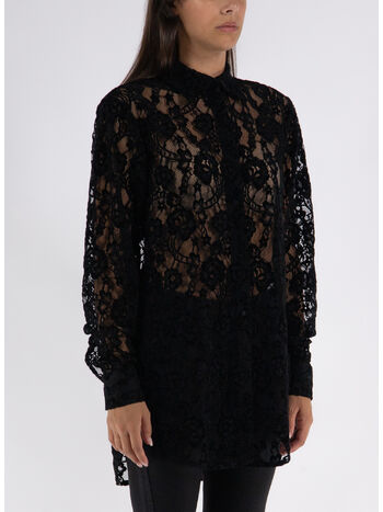 CAMICIA THE UP LACE, BLACK, small