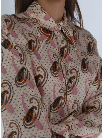 CAMICIA IN TWILL DI SETA PAISLEY, 990, small