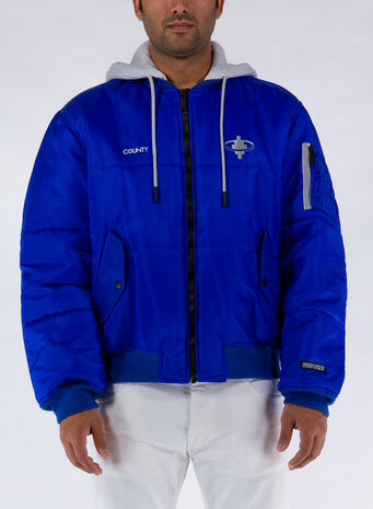 CROSS BOMBER HOODIE, 4572BLUESILVER, small