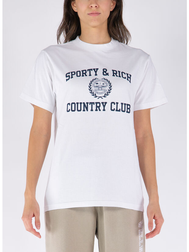 T-SHIRT VARSITY CREST, WHITE, large