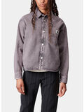 GIACCA CAMICIA GEORGIA, 2W6GD BLACK/HORTENSIA GARMENT DYED, thumb