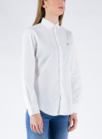 CAMICIA OXFORD, 003BSRWHITE, small