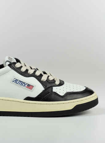 SCARPA LOW IN PELLE, WHTBLACK, small