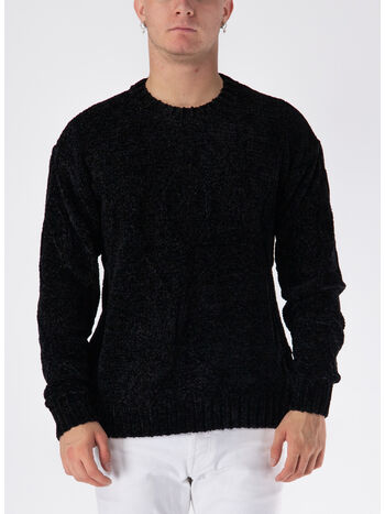 MAGLIONE GIROCOLLO DAYO, BLACK, small