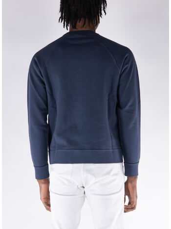 FELPA GIROCOLLO CON RICAMO, U811 BALTIC SCURO, small