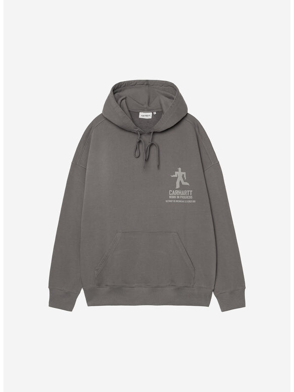 FELPA HOODED DISTANCE, 874J GRAPHITE STONE DYED, medium