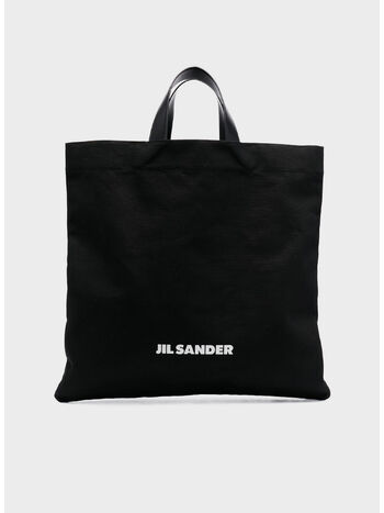 BORSA FLAT SHOPPER SQUARE, 001 BLACK, small