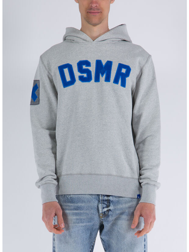 FELPA DESMORE FRONT LOGO HOODIE, R1 GREY, large