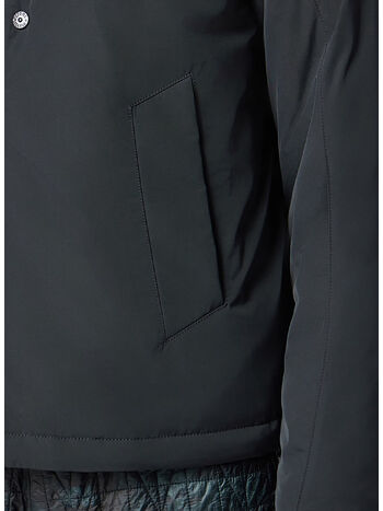 GIACCA CON CAPPUCCIO MICRO TWILL ANTIGOCCIA, V0029 BLACK, small