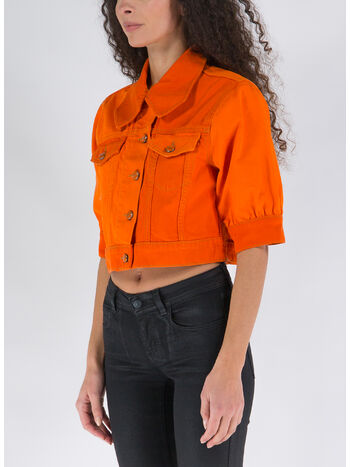 GIACCA IN DENIM, 493 ORANGEADE, small