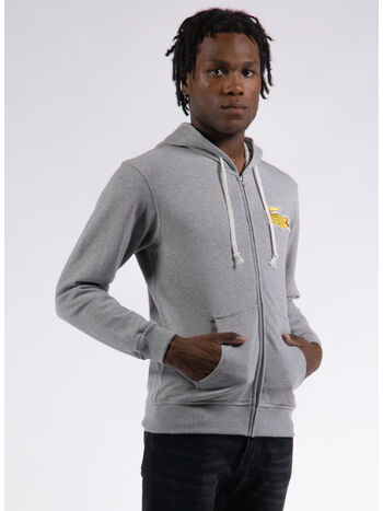 FELPA FULL ZIP LOGO, TOP GREY, small