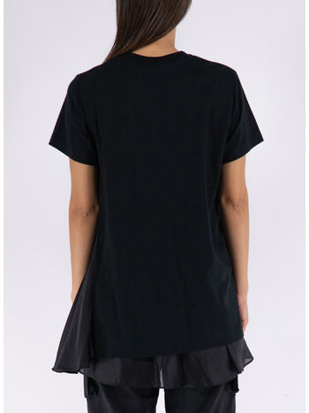 ABITO SATIN MIX COTTON JERSEY, 001 BLACK, small